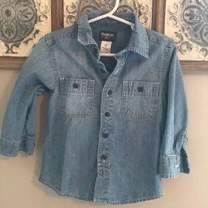 Little boys denim button-up